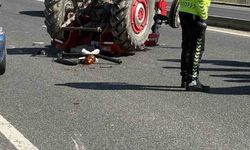 Bolu'da traktör devrildi: 1 ölü