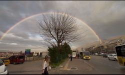 Bursa'da gökkuşağı mest etti