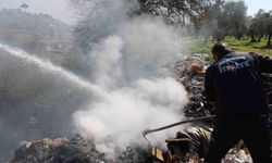Çöplük alanda çıkan yangın ekipleri harekete geçirdi