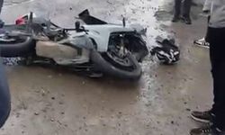 Diyarbakır'da motosiklet ile hafif ticari araç çarpıştı: 1 yaralı