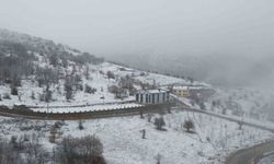 Hadim'de kar yağışı başladı