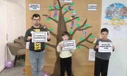 Muğla'da çoraplar farkındalık için boyandı