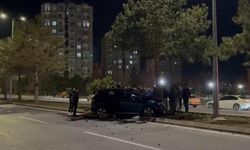 Otomobil refüjdeki ağaca çarptı: 1 yaralı