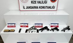 Rize'de ruhsatsız silah ve uyuşturucu operasyonu