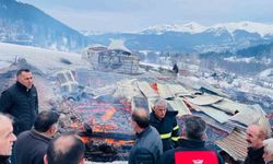 Şavşat'ta yangın: 1 ev, 2 ahır ve 2 ambar kül oldu