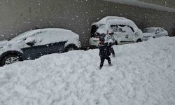 Tatvan'da kar kalınlığı 1 metreye ulaştı