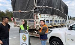 Tavşanlı'da orman emvali yüklü araçlar denetlendi