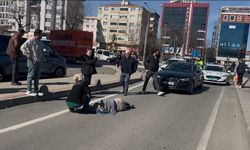 Tekirdağ'da korkutan kaza: Arabanın çarptığı yaya yere yığıldı