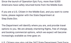 Trump: '9 bini aşkın Amerikalı Orta Doğu'dan tahliye edildi'