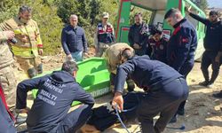 Uçuruma yuvarlanan hafriyat kamyonunun sürücüsü hayatını kaybetti