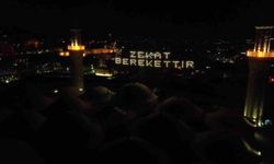 Ulucami'nin yeni mahyası Uludağ'dan görülüyor