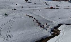 Uludağ'da nefes kesen çığ tatbikatı