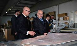 Vali Köşger deri fabrikalarına ziyaret etti