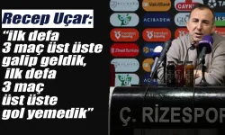 Recep Uçar: 'İlk defa 3 maç üst üste gol yemeden galip geldik"