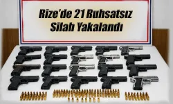 Rize’de 21 Ruhsatsız Silah Yakalandı