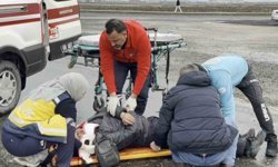 Aksaray'da otomobil ile motosiklet çarpıştı: 1 yaralı