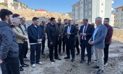 Alaplı'daki İmam Hatip Ortaokulu İnşaatında Denetim Gerçekleştirdiler