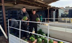 Antalya'da sezonun ilk karpuz hasadı yapıldı