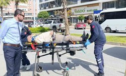 Aynı istikamette ilerlerken çarpışan motosikletlerden biri devrildi: 1 yaralı