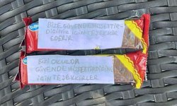 Ayvalık'ta minik öğrencilerden polis amcalarına içten teşekkür