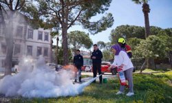 Ayvalık'ta yangınlara karşı tatbikat