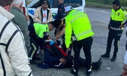 Babaeski'de motosikletle otomobil çarpıştı: 1 yaralı