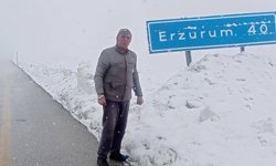 Bahar geldi ama kar ve tipi gitmedi: Palandöken'de tipi ulaşımı aksatıyor