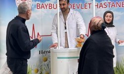 Bayburt'ta vatandaşlara kalp sağlığı bilgilendirmesi yapıldı