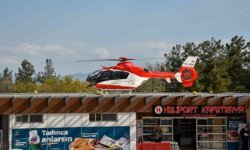 Baygın haldeki genç kızın yardımına ambulans helikopter yetişti