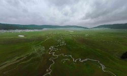 Benli yaylasındaki menderesler havadan görüntülendi