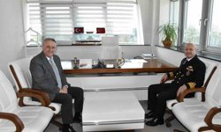 Boğaz ve Garnizon Komutanı Biçen'den, Gestaş Genel Müdürü Yürükçü'ye nezaket ziyareti