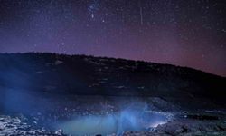 Budaklı Kaplıcaları, geceyi aydınlatan yıldızlarla güzel görüntüler oluşturdu