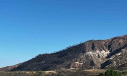 Buldan'da 5 gün süren yangının izleri dağlarda kaldı