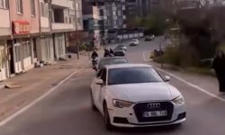 Bursa'da düğün konvoyunda tehlikeli şov