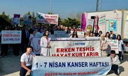 Çilimli'de sağlık için farkındalık yürüyüşü yapıldı