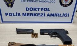 Dörtyol'da üzerinden silah ve bıçak çıkan şahıs tutuklandı