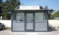 Düzce'de 7. akıllı durak hastane önüne konuldu