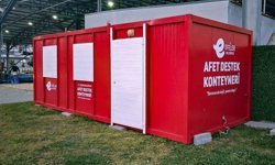 Efeler Belediyesi'nden afet konteyneri desteği