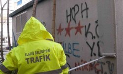 Elazığ'da kent estetiğini bozan duvar yazıları temizleniyor