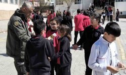 Elazığ'da öğrencilere orman yangını ile mücadele çalışması