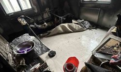 Elektrik konağından çıkan dairedeki yangın söndürüldü