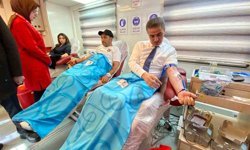 Erzurum'da 'Kan Bağışı Hayat Kurtarır' kampanyasına yoğun katılım