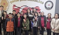 Faik Güngör Ortaokulu'ndan polis haftası ziyareti