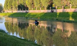 Gençlerin Kanlıkavak'ta kano keyfi