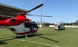 Gökyüzünden umut: Solunum sıkıntısı yaşayan bebek helikopterle taşındı