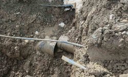 Heyelan içme suyu şebekesini vurdu