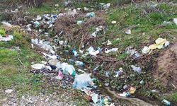 Hisarcık'ta çeşmenin çevresi çöplüğe döndü