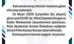 Kahramanmaraş'taki acı olay sonrası Denizli'deki polis konseri iptal edildi
