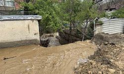 Karabük'te sağanak yağış sonrası dereler taştı