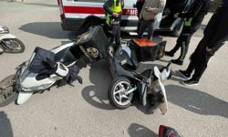 Karaman'da motokuryeler çarpıştı: 2 yaralı